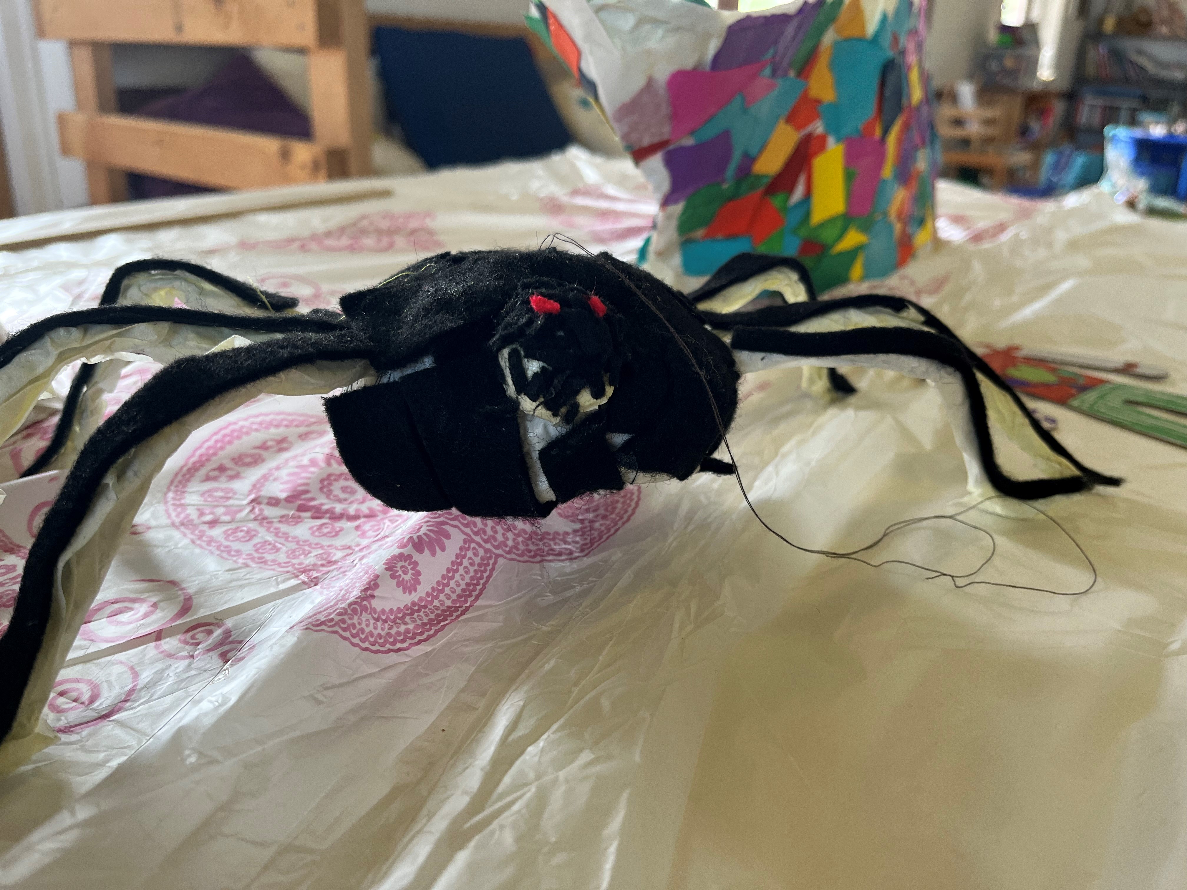 Photo of crafted prop a spider